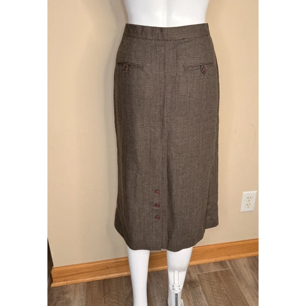 Giorgio Sant Angelo Vintage Straight Womens Skirt 100% Pure Merino Wool‎ Sz 12